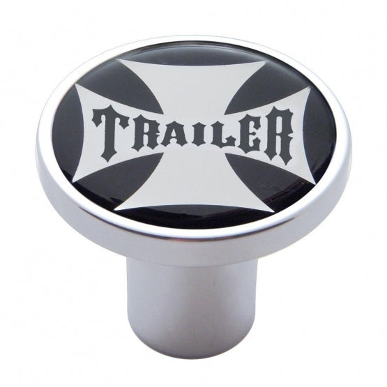 "Trailer" Air Valve Knob - Black Maltese Cross Sticker