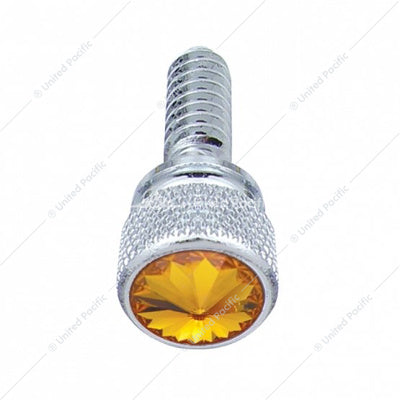 1/4"-20 Knurled Head Dash Screw for Peterbilt - Amber Crystal (14-Pack)