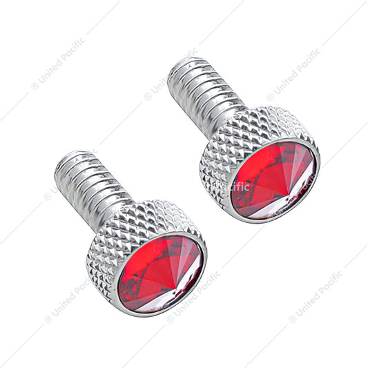 Small Dash Screw With Red Crystal For Peterbilt