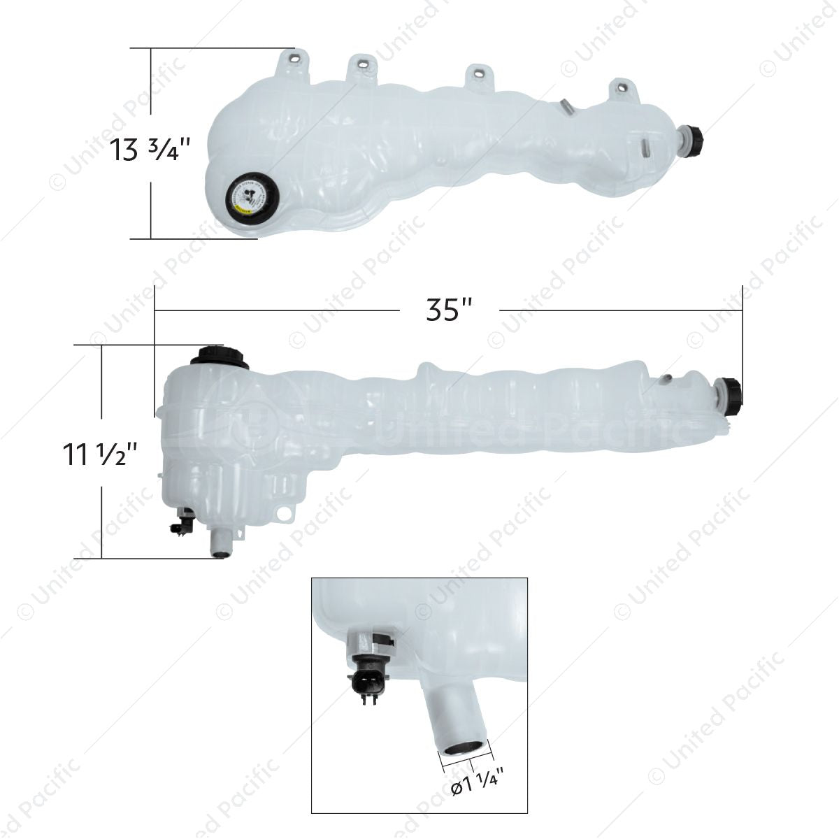 Coolant Reservoir For 2018-2026 Freightliner Cascadia