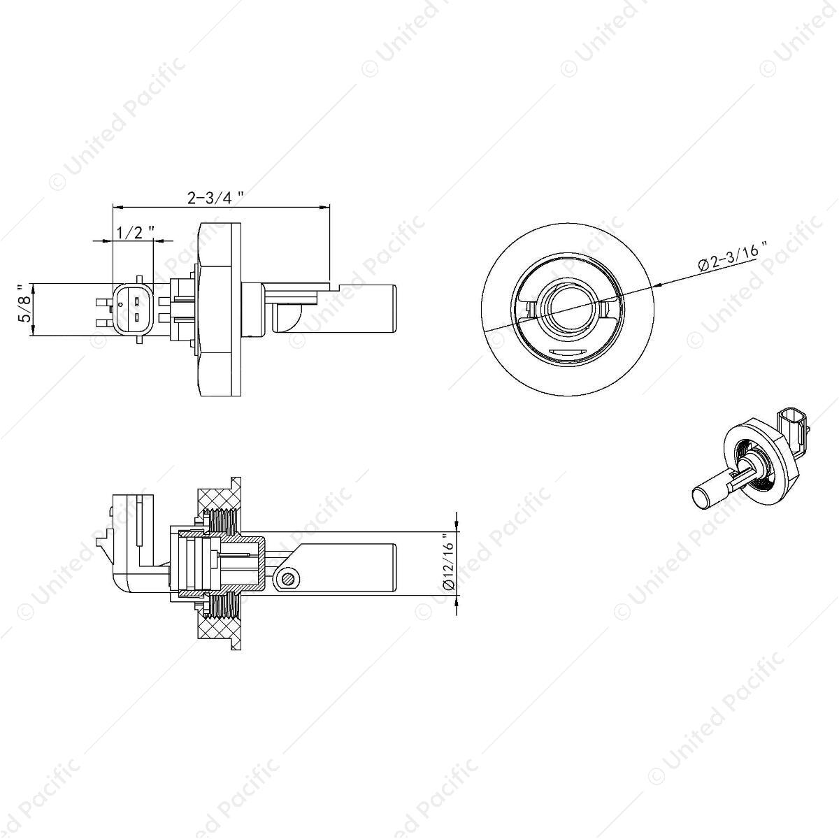 Coolant Level Sensor For 2008-2020 Freightliner Cascadia