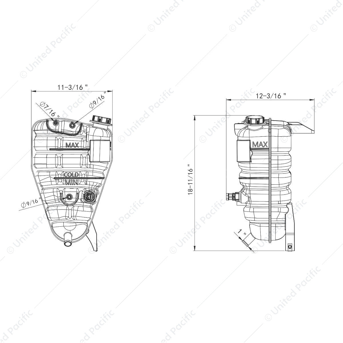 Coolant Reservoir For 2008-2018 International Prostar
