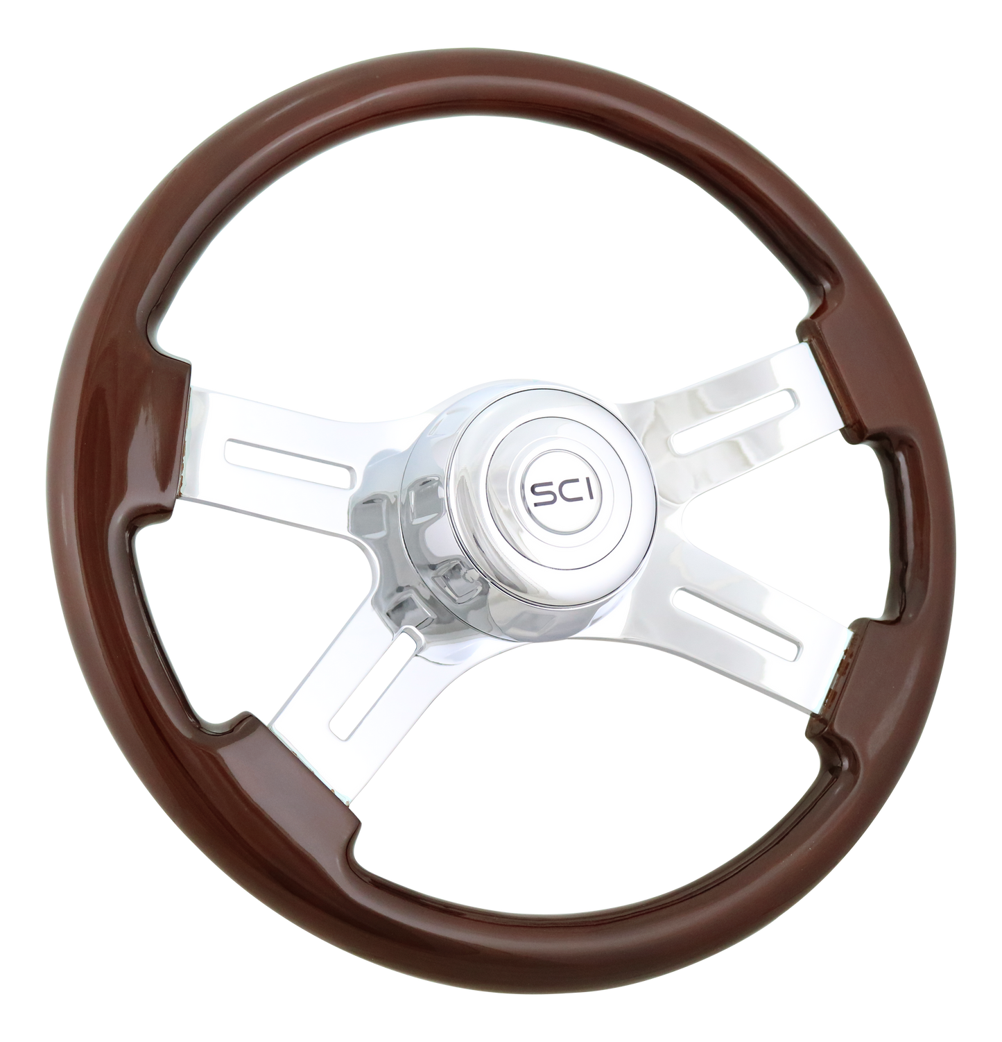 Steering Creations 4-Spoke 16" Classic Mahogany Steering Wheel