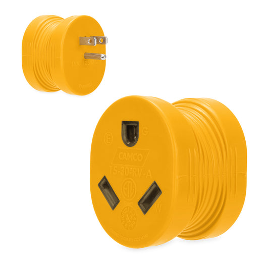 PowerGrip Adapter - 15 Amp Male To 30 Amp Female