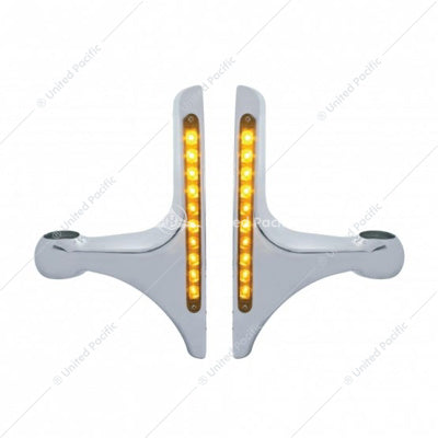 LED Headlight Bracket- 10 Amber LED/Amber Lens (Pair)