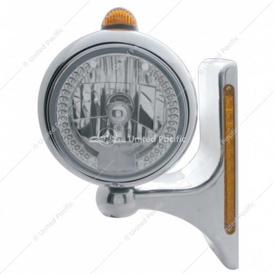 LED Headlight Bracket- 10 Amber LED/Amber Lens (Pair)