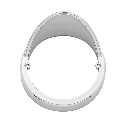 Chrome Plastic Cab Light Bezel With Visor For United Pacific Watermelon And Beehive Style Lights