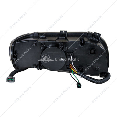 High Power LED Chrome Headlight With 16 LED Turn & 57 LED Bar For 2008-2024 Peterbilt 389- Driver