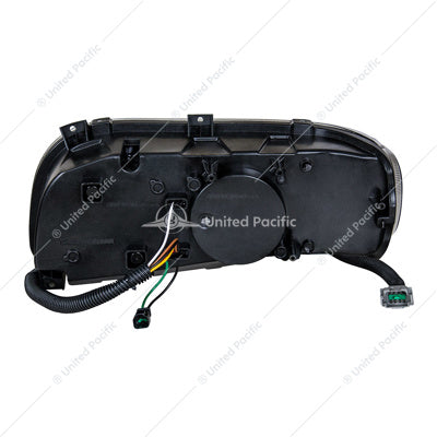 HIGH POWER LED CHROME HEADLIGHT WITH 16 LED TURN & 57 LED BAR FOR 2008-2023 PETERBILT 389- PASSENGER
