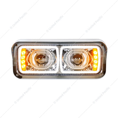 Freightliner / Kenworth/ Peterbilt / Westernstar Passenger Side LED Headlight Assembly - Chrome