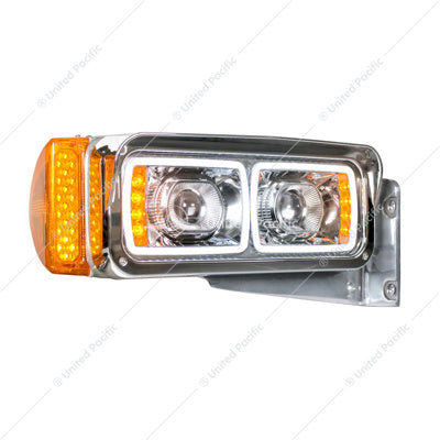 Freightliner / Kenworth/ Peterbilt / Westernstar Passenger Side LED Headlight Assembly - Chrome