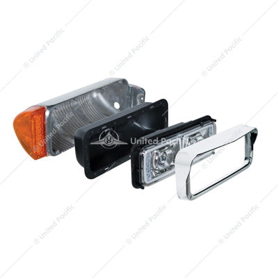 Freightliner / Kenworth/ Peterbilt / Westernstar Passenger Side LED Headlight Assembly - Chrome