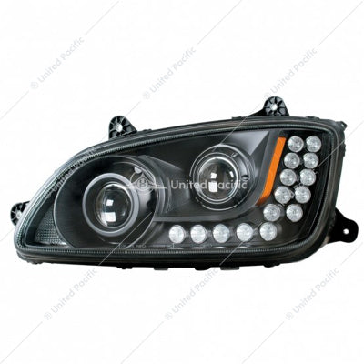 Kenworth T660/600 Black LED Headli Driver's Side