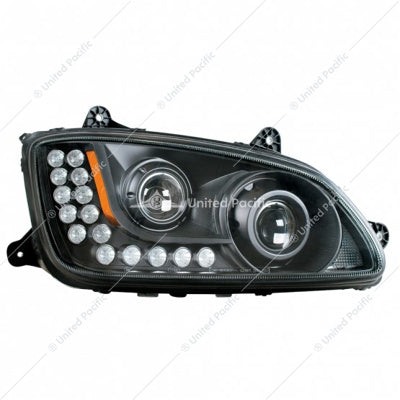 Kenworth T660/600 Black LED Headli Passenger's Side