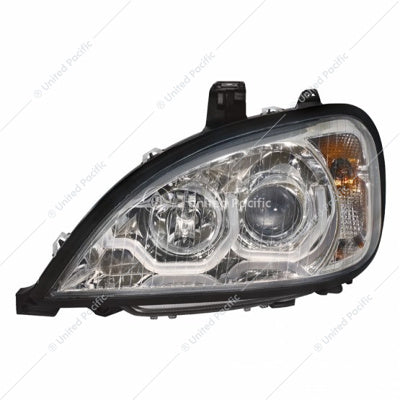 Chrome Projection Headlight with Dual Function Light Bar for 2001-2020 Freightliner Columbia - Driver