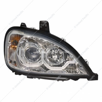 Chrome Projection Headlight with Dual Function Light bar for 2001-2020 Freightliner Columbia - Passenger