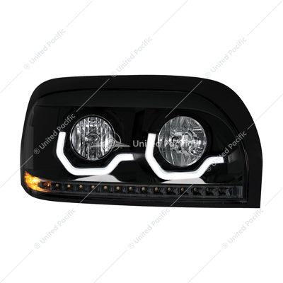 Freightliner Century Blackout Projection Headlight With LED Turn Signal & Light Bar - Passenger