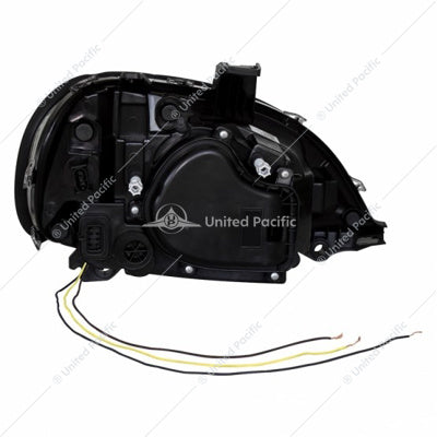 Blackout Projection Headlight With Dual Function Light Bar For 2001-2020 Freightliner Columbia - Driver