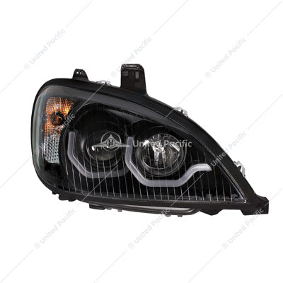 Freightliner Columbia Black Projector Headlight Passenger Side