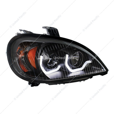 Freightliner Columbia Black Projector Headlight Passenger Side