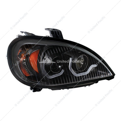 Freightliner Columbia Black Projector Headlight Passenger Side