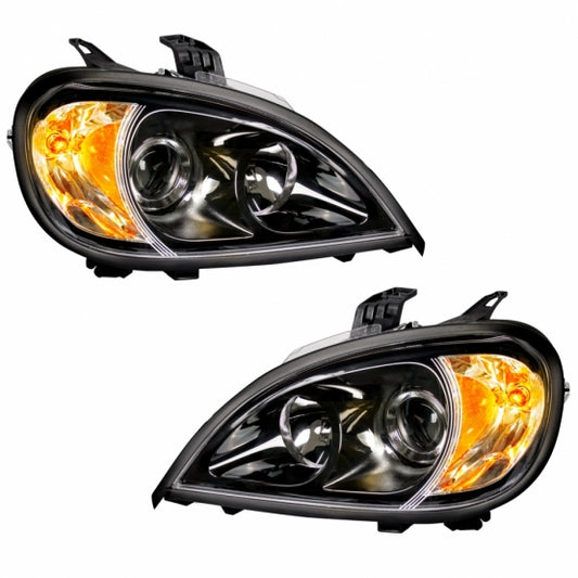 Blackout Projection Headlight Set for 2001-2020 Freightliner Columbia (Pair)