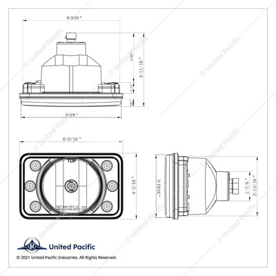 Ultralit - 4" x 6" Crystal Projection Headlight - High Beam