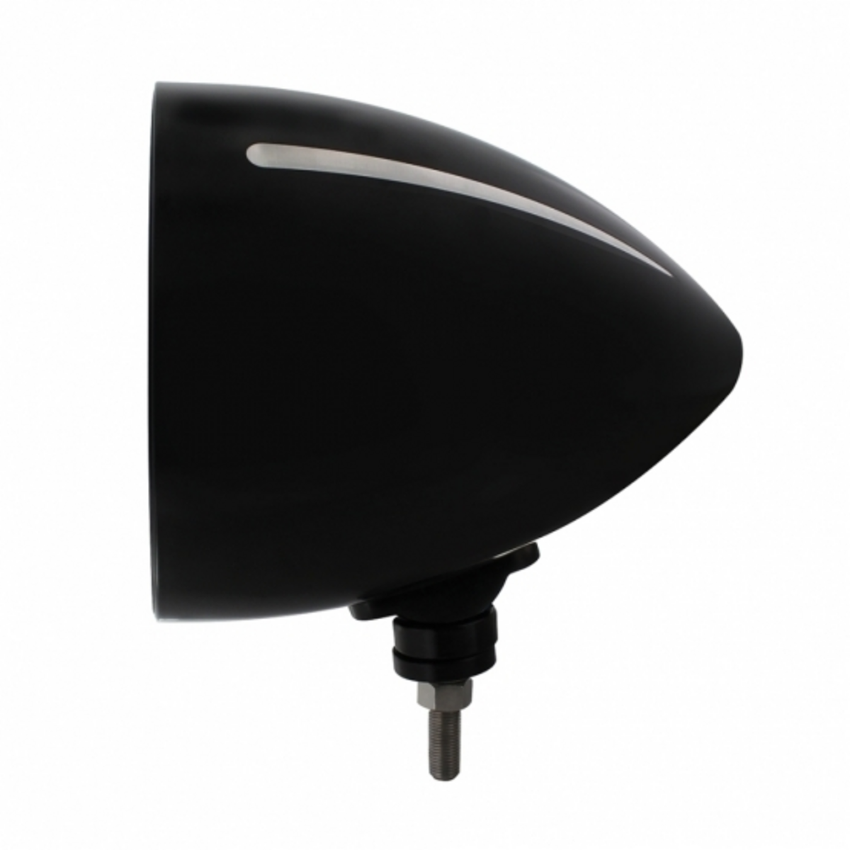 Black "BILLET" Style Groove Headlight Housing 7"