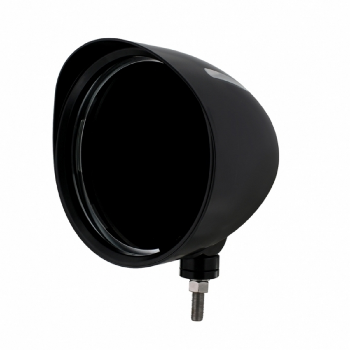 Black Billet Groove 7" Headlight Housing With Visor