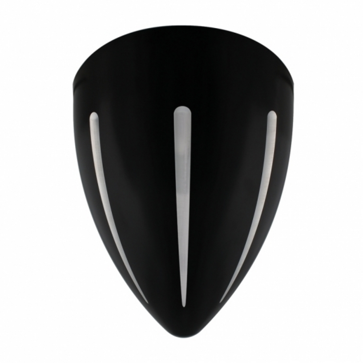 Black Billet Groove 7" Headlight Housing With Visor
