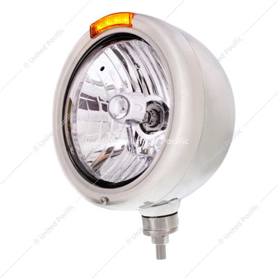 Peterbilt Stainless Steel H/Light LED Sig.W/Cryst.