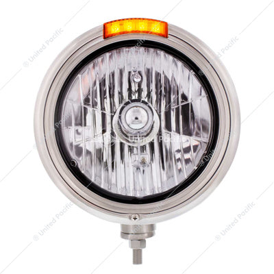 Peterbilt Stainless Steel H/Light LED Sig.W/Cryst.