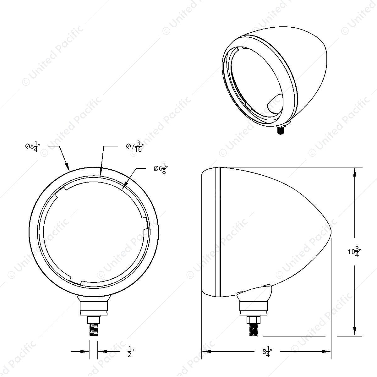 Black Headlight Housing'Guide'