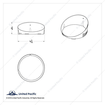 Freightliner Century For 1996-2010 Chrome Inner Headlight Bezel- Driver