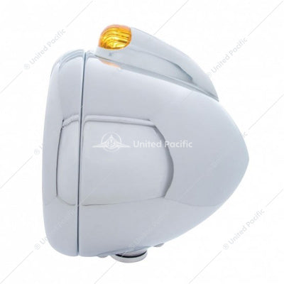 Stainless Steel Guide 682-C Headlight No Bulb With Dual Mode LED Signal