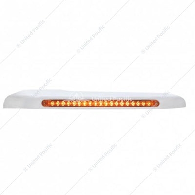 19 Amber LED Front Fender Cover For Peterbilt 388 (2008-2015) & 389 (2008-2023)-Amber Lens - Driver