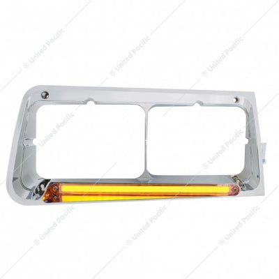 Freightliner FLD Passenger  Side Headlight Bezel with Glo LED Lights