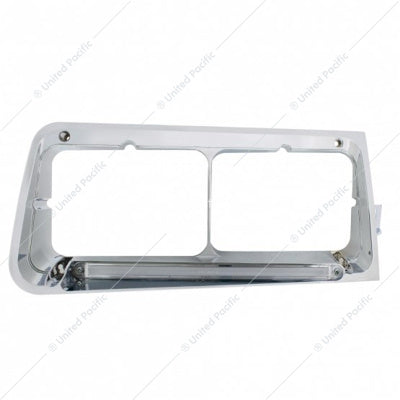 Freightliner FLD Passenger  Side Headlight Bezel with Glo LED Lights