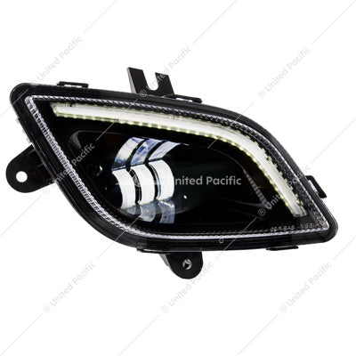 Freightliner-Cascadia 34 LED BLACK FOG LIGHT WITH LED LIGHT BAR