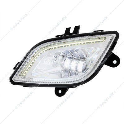 Freightliner Cascadia Driver's Side 34 LED CHROME FOG LIGHT WITH LED LIGHT BAR