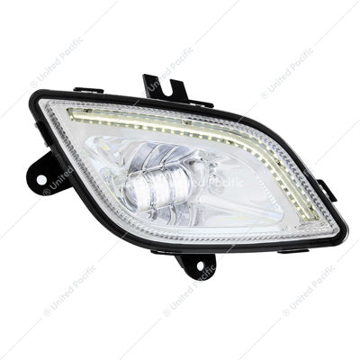 Freightliner Cascadia 34 LED CHROME FOG LIGHT WITH LED LIGHT BAR Passenger