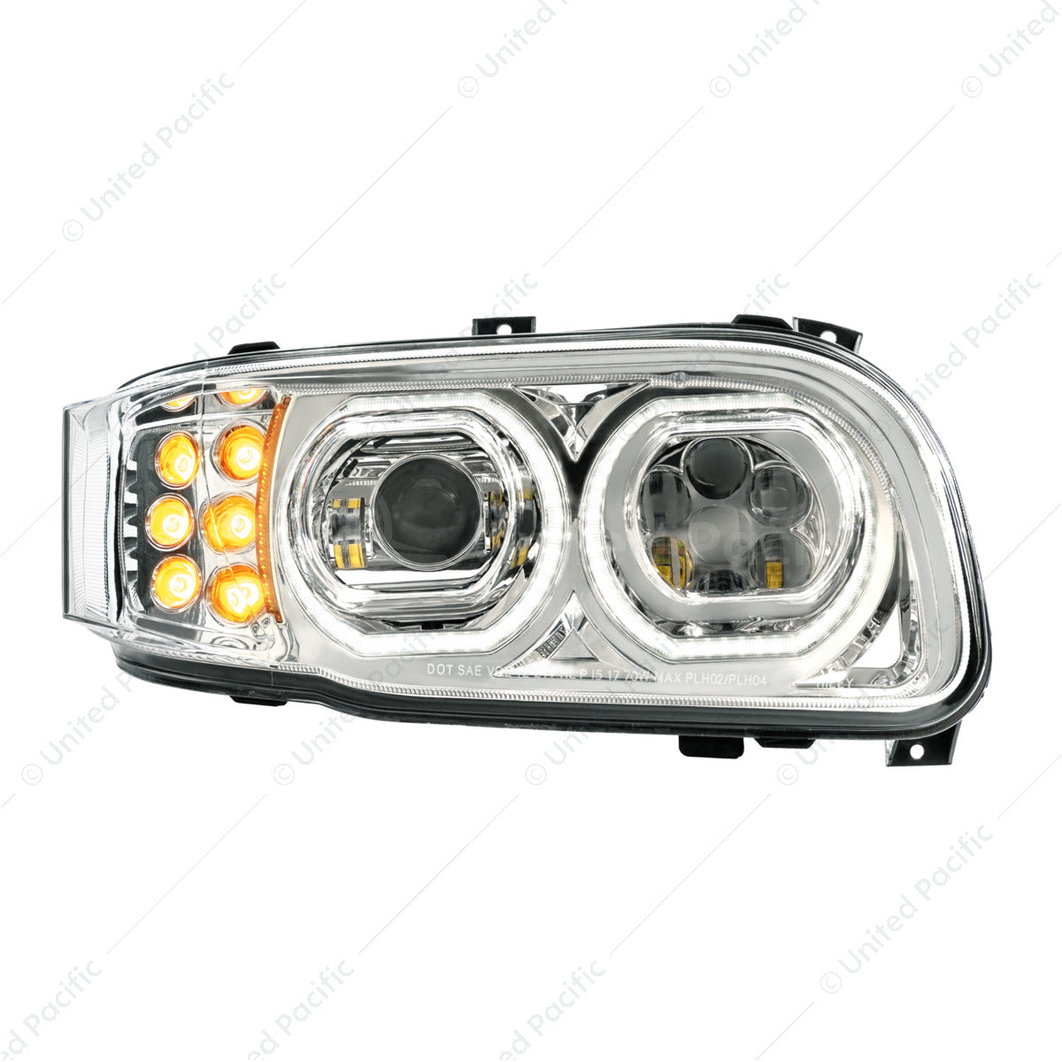 Peterbilt 389 LED Headlight With 10 LED Turn 100 LED Halo For 2008-2024 - Passenger