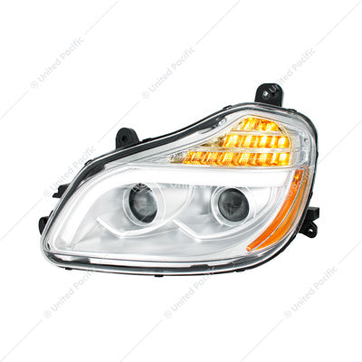 Chrome 8 LED Projection Headlight For 2013-2021 Kenworth T680-Driver