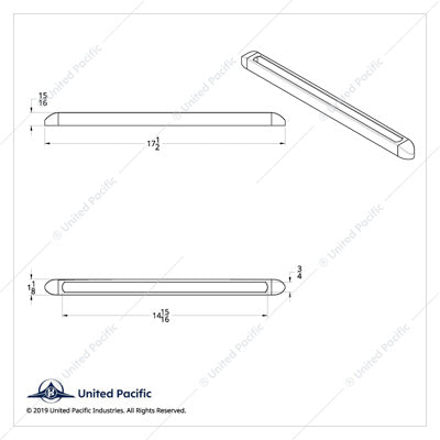 CHROME BEZEL FOR 23 LED LT #39763-UNIV : UNIV
