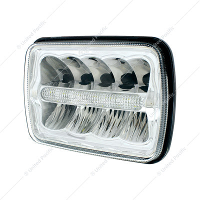 Ultralit - 9 High Power LED 5" X 7`" Rectangular Light With White Position Light Bar