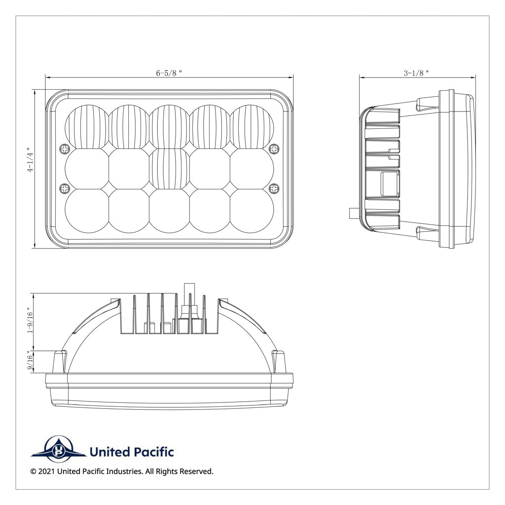 Ultralit - 15 High Power LED Projector Rectangular Light