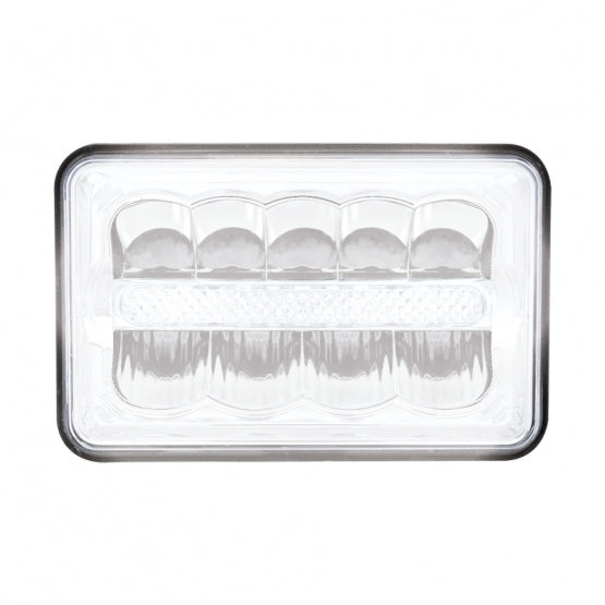 Ultralit - 9 High Power LED 4" X 6" Rectangular Light With White Position Light Bar