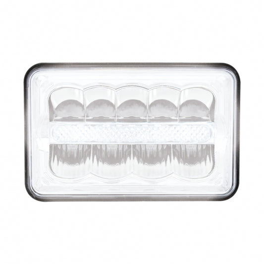 Ultralit - 9 High Power LED 4" X 6" Rectangular Light With White Position Light Bar