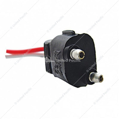 2 Wire Pigtail With 2 Prong Straight Plug - 12" Lead