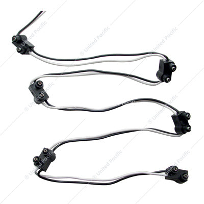 2 PRONG PLUG WIRING HARNESS WITH 6 PLUGS & 7" LEAD